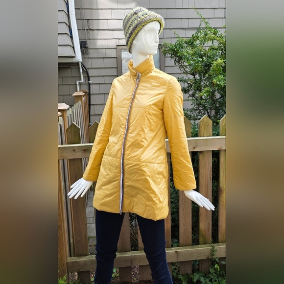 Cozy bright Yargici Light Quilted Yellow Zip Up Jacket With Pockets..small - Picture 4 of 12